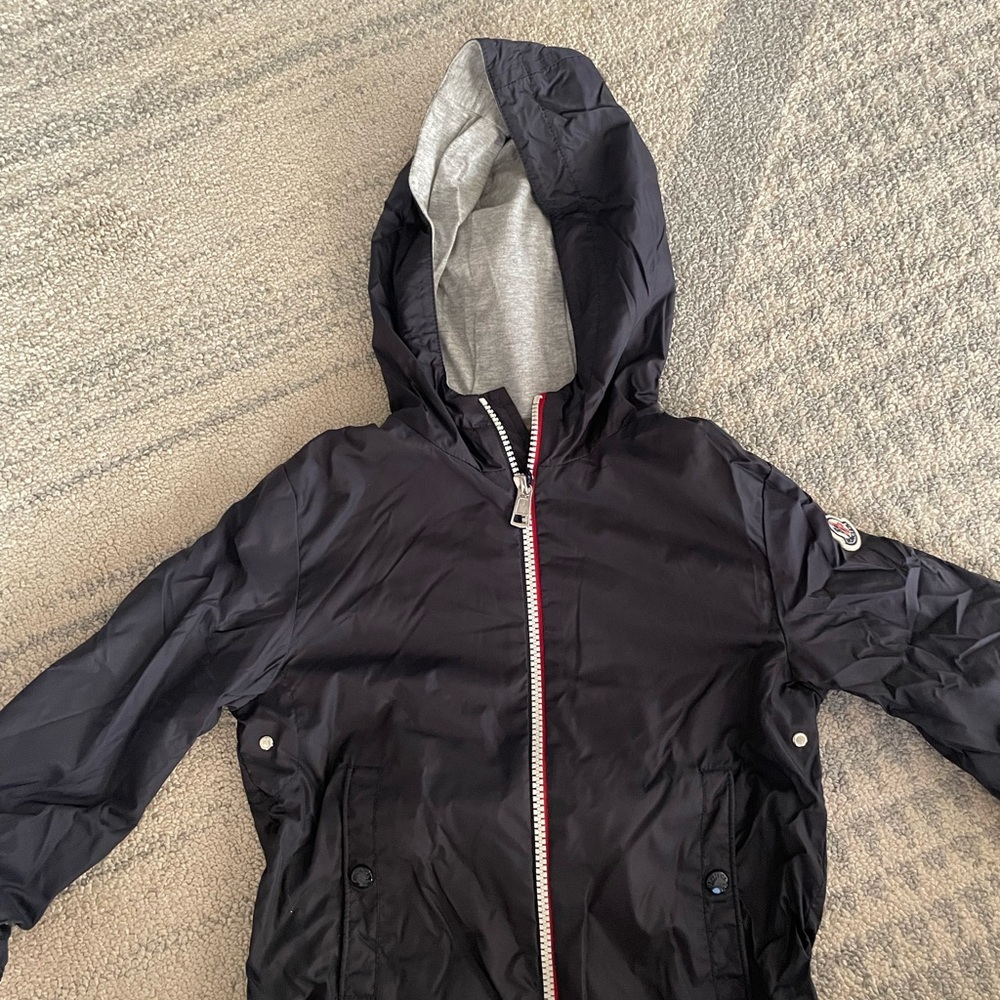 moncler Kids Black Hooded Jacket